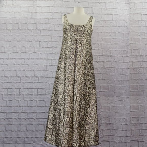 Vintage 60s Dynasty Regency Brocade Gown Dress - Picture 1 of 9